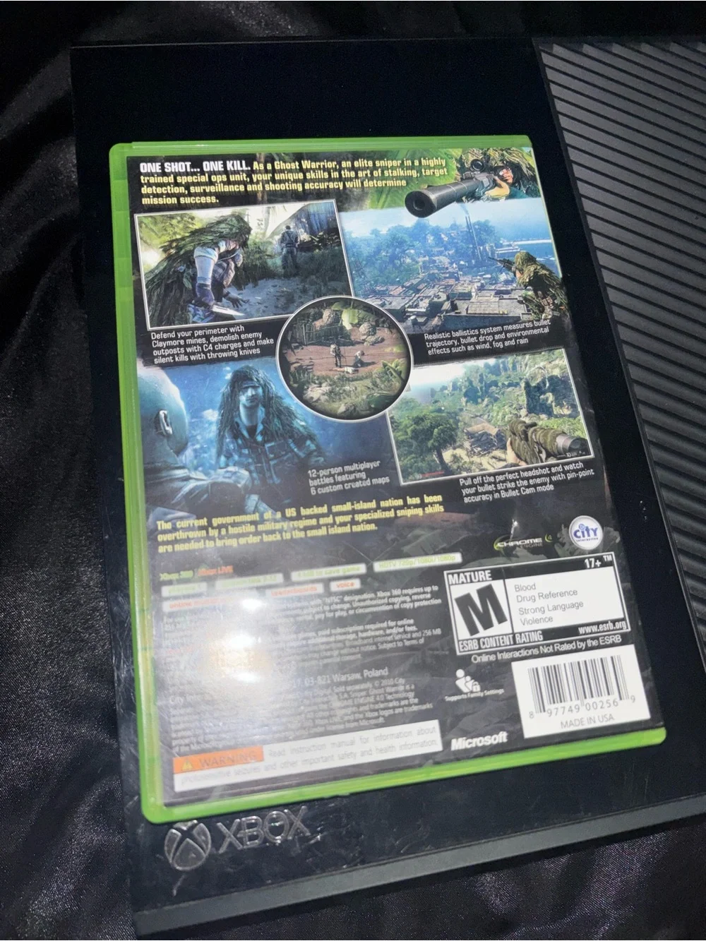 Xbox One Black Console with Sniper Ghost Warrior (Black)